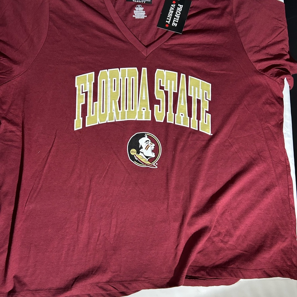 Florida State Seminoles Maroon V-Neck Unisex 3X Tee